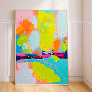 Colorful Abstract Art, Colorful Wall Art, Large Wall Art, Digital Download, NinaDerosierArt, Colorful Printable Art, Colorful Painting, Art