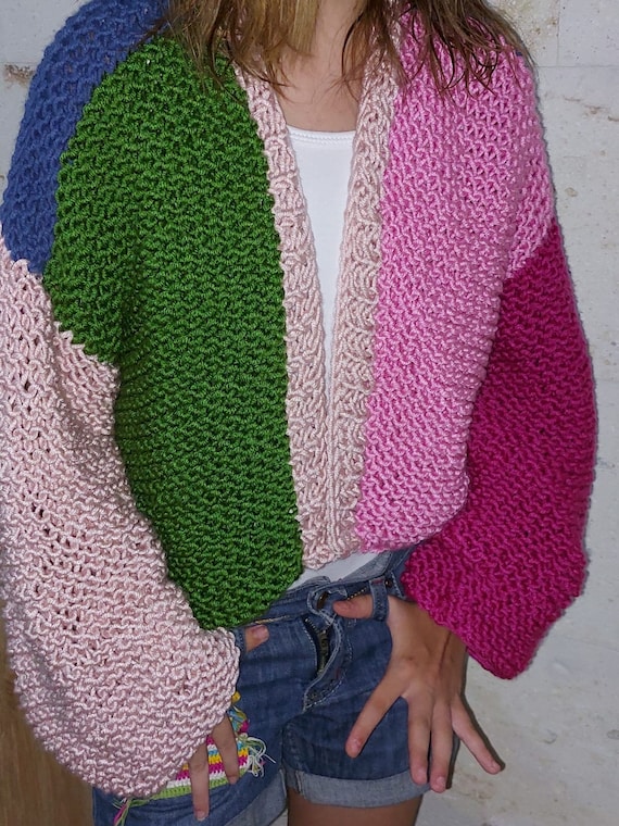 Colorful Cardigan Women Oversize Handmade Gifts Sweater for Woman Colorful Unique Design Cozy Cardigan Trendy Gifts Patch Knit Jumper Etsy Ireland