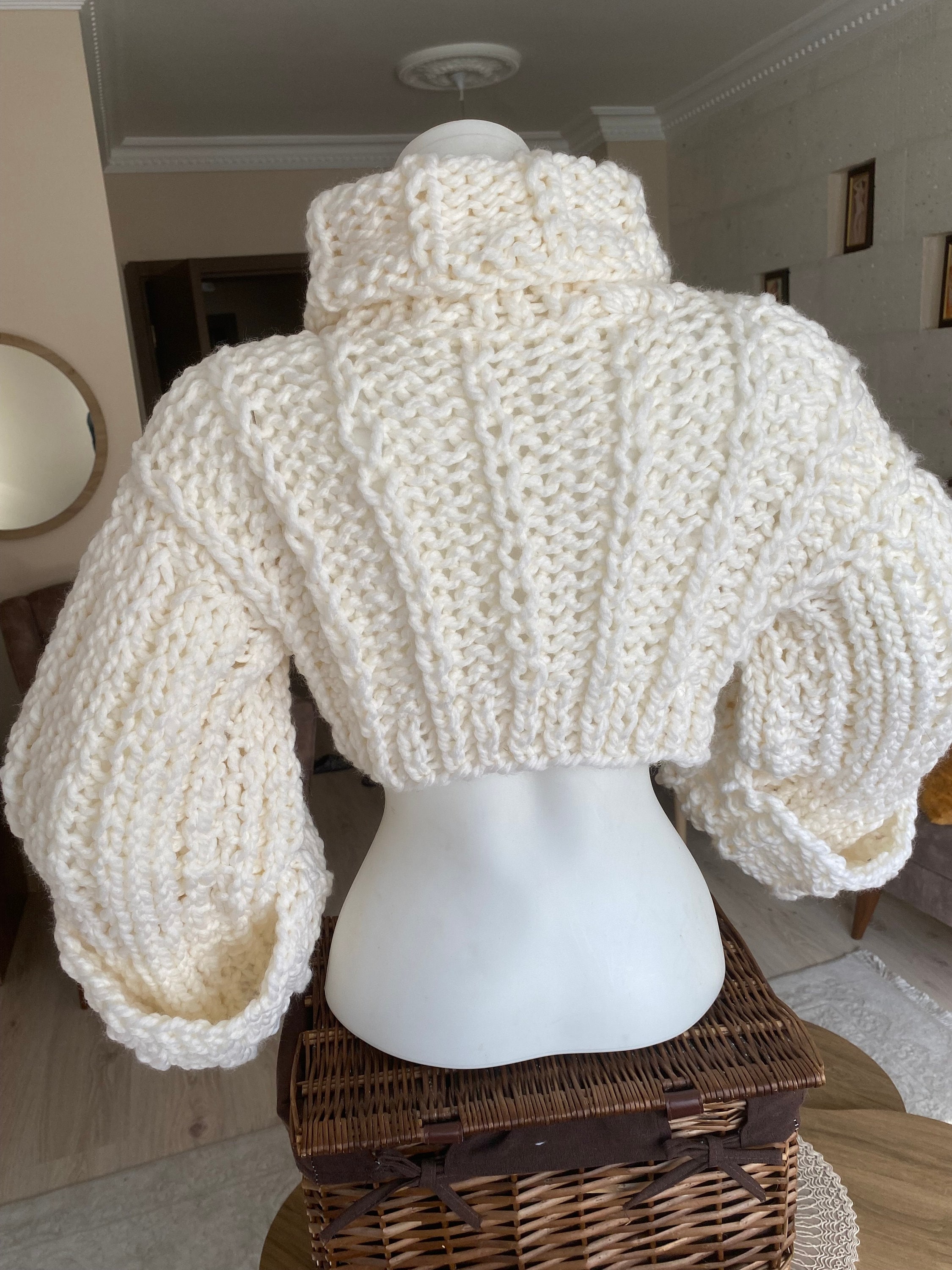 Y2K Knitted Crop Top Women, Women's Turtle Neck Cropped