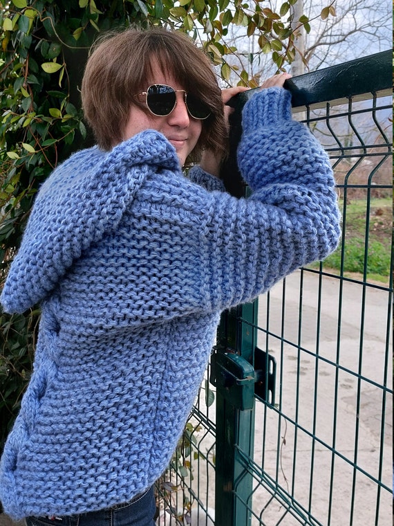 gebreid vest met capuchon dames