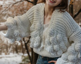 cotton candy loose knit cardigan – muguet