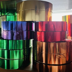 Heißprägefolie, Bastelfolie, Folienpapierrolle, Leder, PVC, Heat Folie, gold, kupfer, blau, schwarz