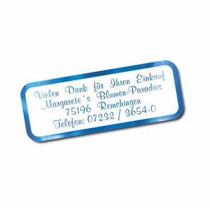 500 de-luxe address stickers CLASSIC, self-adhesive labels on a roll, produced using embossing technology in 6 metallic colors, max. 4 lines image 3