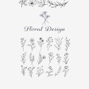 Collection florale Tatouage temporaire / Tatouages de fleurs / Tatouages éthérés / Tatouages de festival / Tatouage de fleur de lune / Cadeaux Boho / Faux tatouages