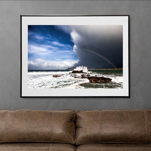 Wine Strand Dingle Co.Kerry Ireland Ocean Strom Print , Irish Poster