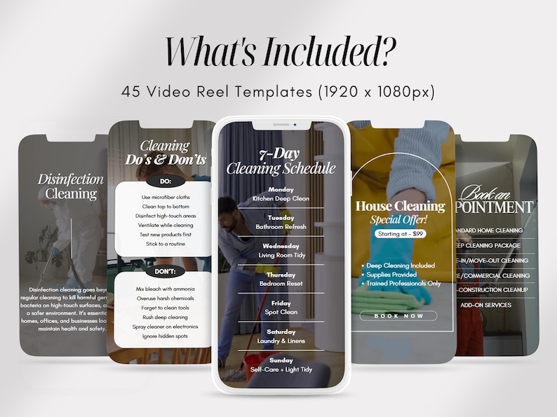 Cleaning Business Video Reels | Cleaning Social Media Templates | Cleaning Business Instagram Reels | Cleaning Business Templates