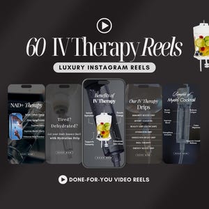 60 IV Therapy Instagram Reels | IV Therapy Video Reels | IV Therapy Instagram Templates | Iv Therapy Posts | Medspa Posts, Iv Therapy Flyers