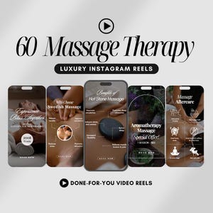 60 vidéos de massage | Modèles Instagram pour la massothérapie | Vidéos de massothérapeutes | Modèles pour la massothérapie
