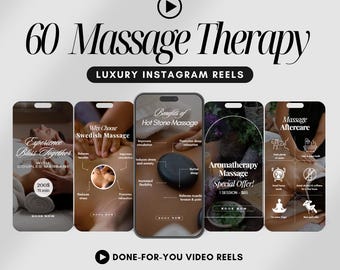 60 rouleaux de massothérapie | Bobines vidéo de massage | Modèles Instagram de massothérapie | Rouleaux pour massothérapeutes | Modèles de massothérapie