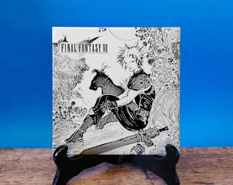 Final Fantasy VII Cloud and Red XIII Resting Laser Engraved Final Fantasy VII Cloud and Red XIII Resting Laser Engraved
