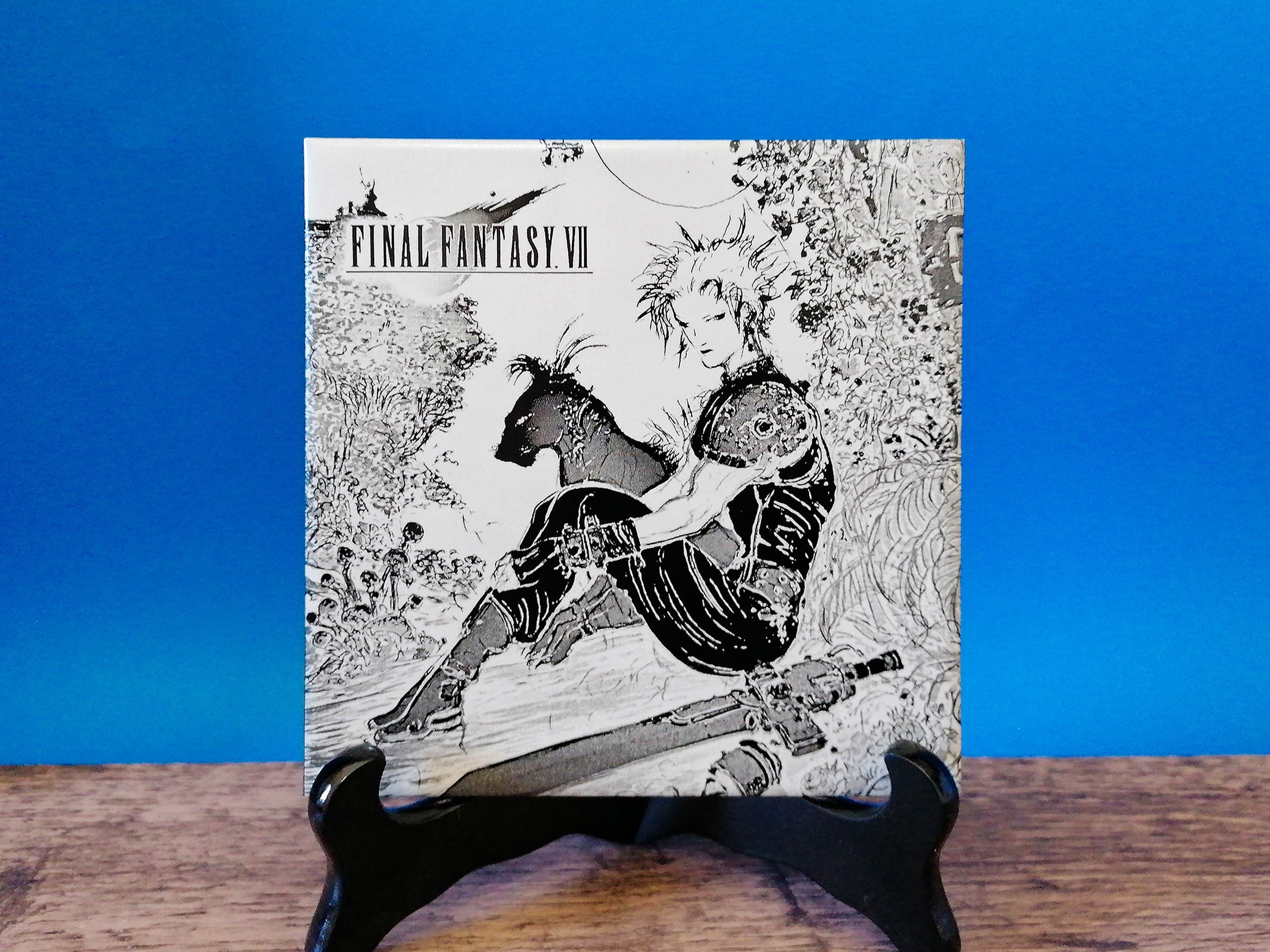 Final Fantasy VII Cloud and Red XIII Resting Laser Engraved Tile
