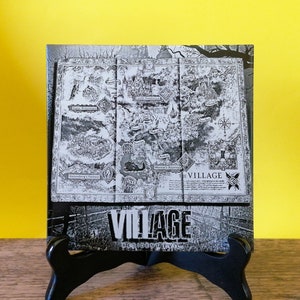 Resident Evil Village / VIII / 8 Village Carte gravée au laser - illustration de jeu vidéo - gravure laser