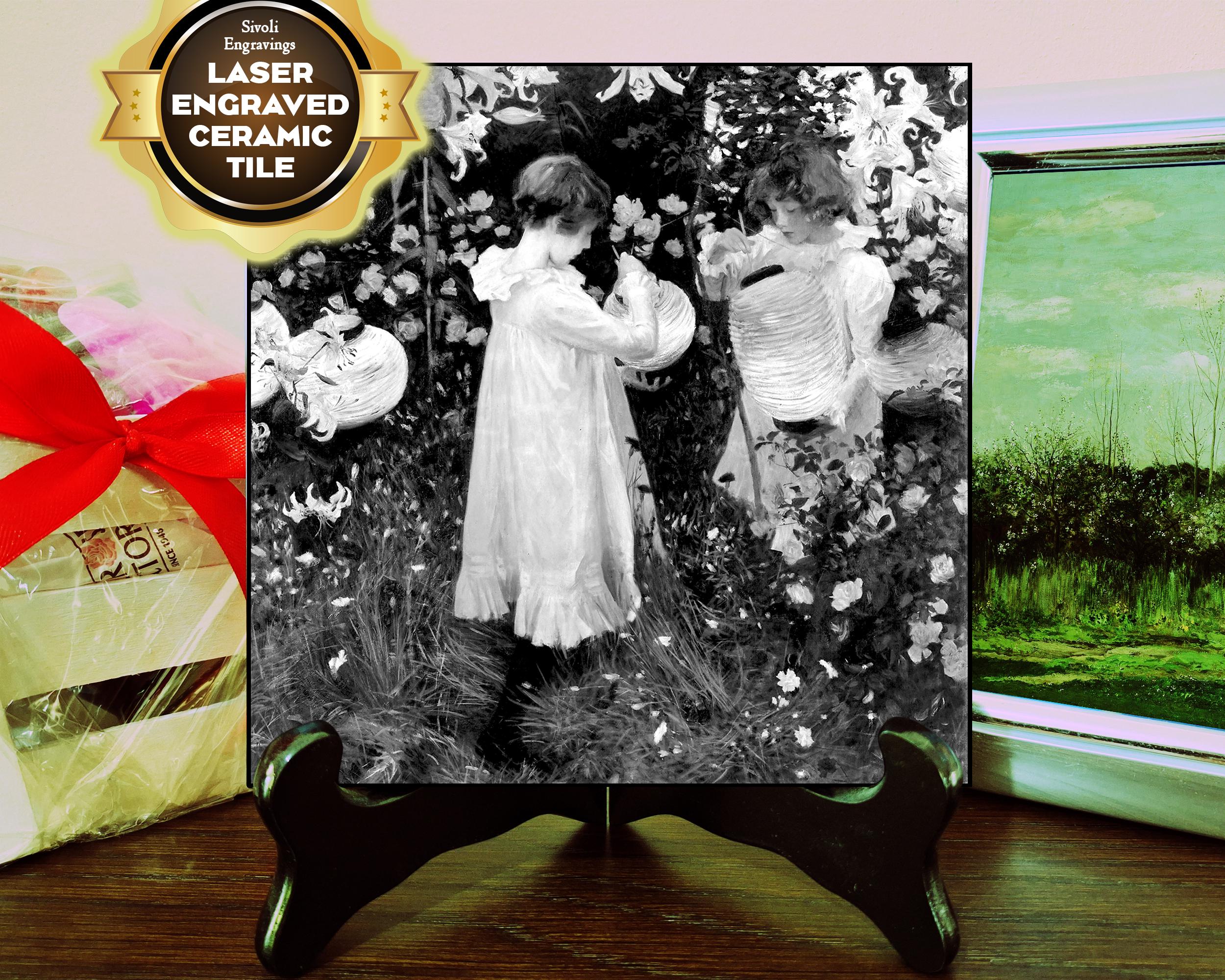 カーネーション、ユリ、ユリ、バラ ジョン・シンガー・サージェント作