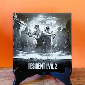 Resident Evil 2 Remake Cover Art laser engraved tile - video game artwork - laser engraving