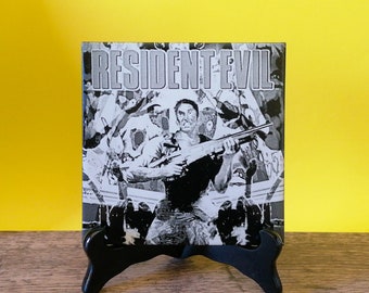 Resident Evil 1 Cover Art azulejos grabados con láser - ilustraciones de videojuegos - grabado láser