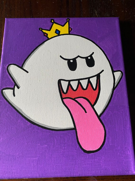 Mario Kart 8 King Boo Painting Canvas Etsy