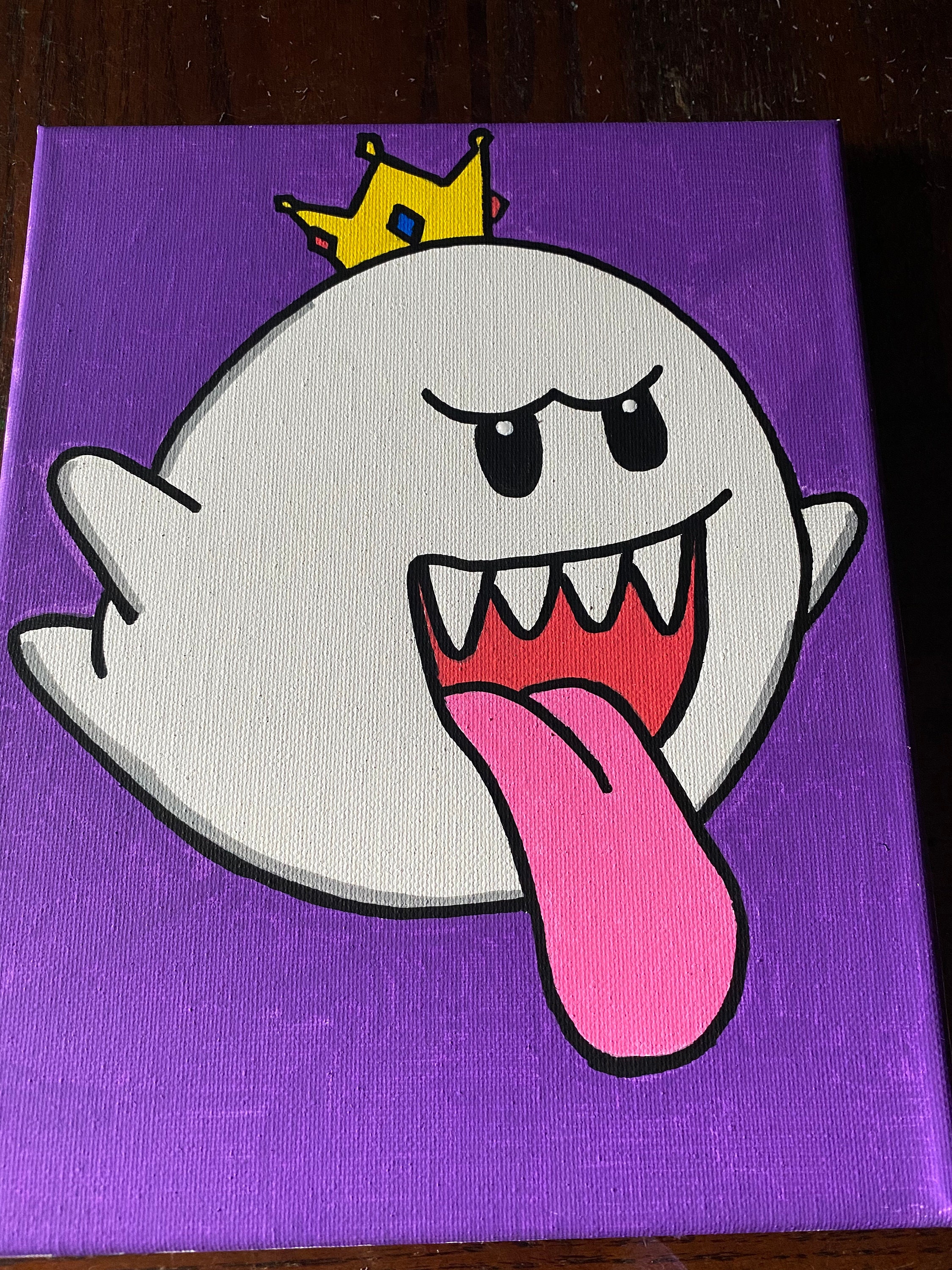 Mario Kart 8 King Boo Painting Canvas Etsy