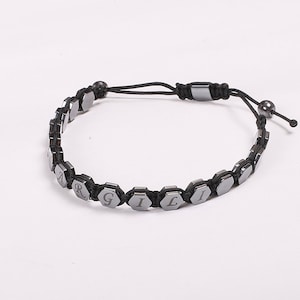 Cool Bracelet for Men, Haematite Gemstone Personalized Mens Bracelet, Cool Mens Jewelry, Unisex Handmade Bracelet