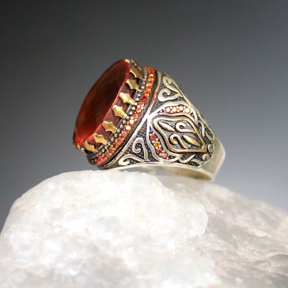 Faceted Zultanite Gemstone Silver Ring, Colour-changing Zultanite