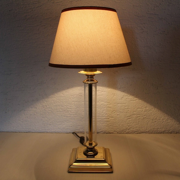 Regence style lamp base in brass and plexiglass 1970