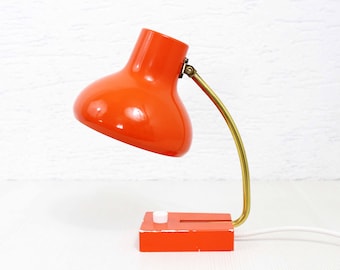 Vintage orange metal lamp 1970