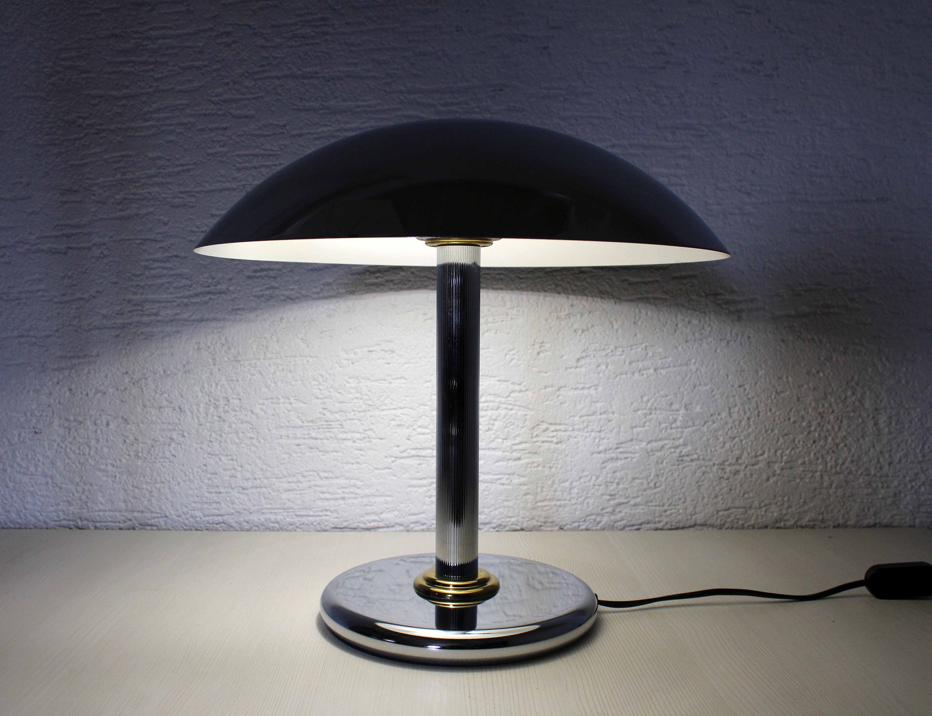 Lampe Champignon en Métal Chromé Lumess Suisse Années 70/80