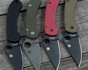 AWT Spyderco Para 3 SKINNY Scales – Agent Series – Various Anodized Colors
