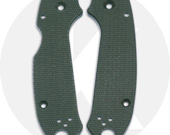 Knives Plus Spyderco SKINNY Para 3 Micarta Scales - OD Green