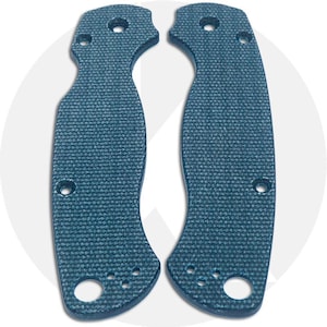 Knives Plus Spyderco Para Military 2 Micarta Scales - Blue