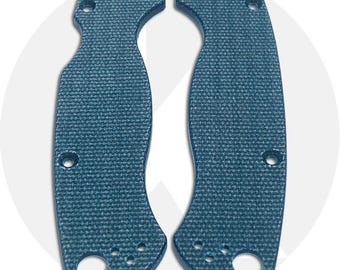 Knives Plus Spyderco Para Military 2 Micarta Scales - Blue