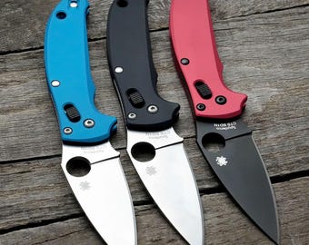 AWT Spyderco Manix 2 Lightweight (LW) Scales – Agent Series – Linerless – Anodized