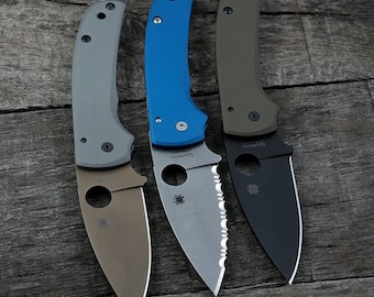 AWT Spyderco Shaman SKINNY Scales – Agent Series – Clip Side Liner Delete - Various Anodized Colors