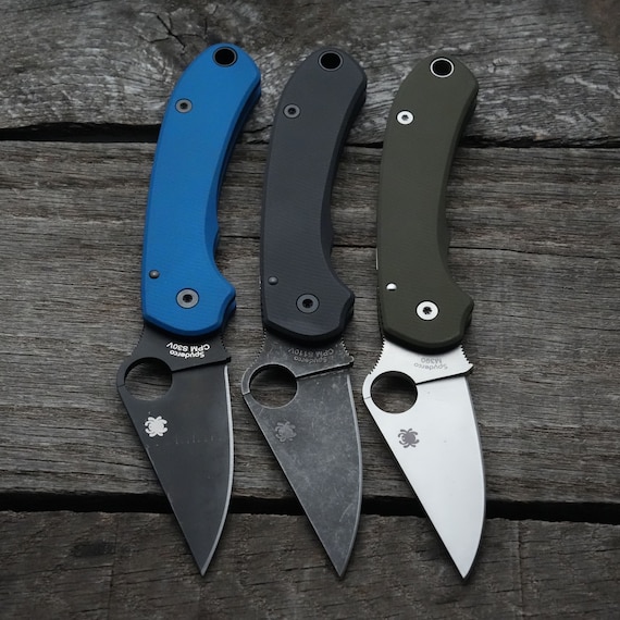 AWT Spyderco Para 3 SKINNY Scales – Agent Series – Various Anodized Colors