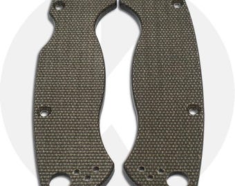 Knives Plus Spyderco Para Military 2 Micarta Scales - Brown