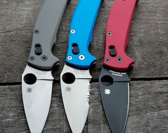 AWT Spyderco Manix 2 Scales – Agent Series – Linerless – Various Anodized Colors