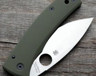 Spyderco Bodacious Scales – Aggressive Agent Series - Contoured - Clip Side Liner Delete - Anodized