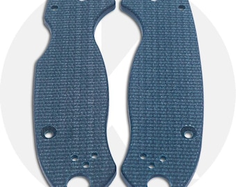 Knives Plus Spyderco Para 3 Micarta Scales - Blue