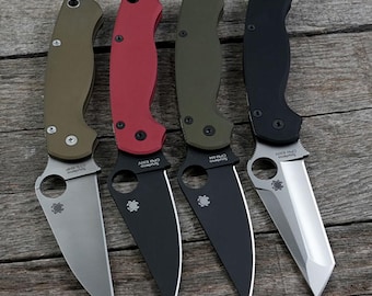 AWT Spyderco ParaMilitary 2 Scales – Agent Series - Liner Delete – Various Anodized Colors - USA Made