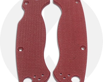Knives Plus Spyderco Para Military 2 Micarta Scales - Red