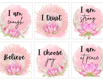 18  positive affirmation cards