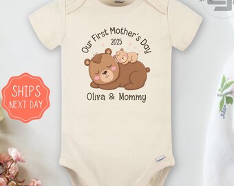 Mother's Day baby Onesie® Personalized Our first Mother's day baby Onesie®, Personalized name newborn body suit. newborn baby gift.