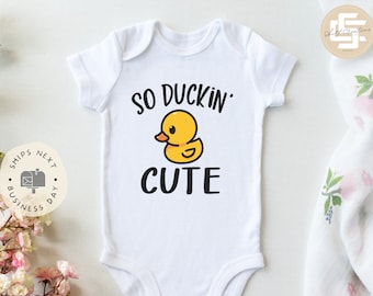 So duckin' cute Baby Onesie®, duck baby Onesie®, Duckling baby bodysuit. Gift for newborn