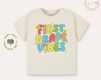 First grade vibes kids TShirt, Back to school kids shirt, First day of school youth Tee.