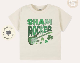 Sham rocker Shirt, St. Patrick's day kids shirt, shamrock shirt for kids, Natural toddler Tee