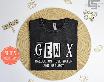 Gen X raised on hose water and neglect Vintage T-Shirt, Generation X tee shirt, 80s T-shirt, gift for gen x tee shirt.