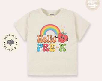 Hello Pre-k school Toddler TShirt, Back to school kids shirt, First day of school Toddler Tee.