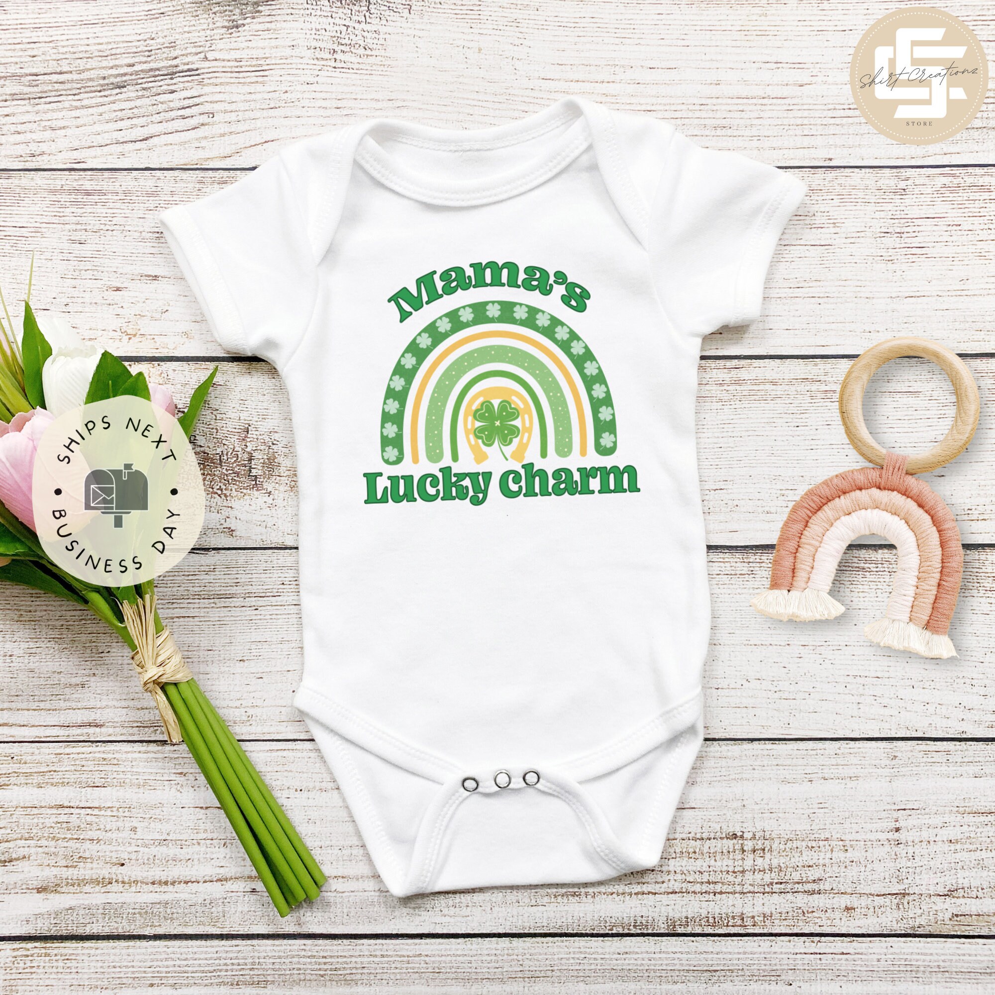 BABIES ONESIE LUCKY CHARMS main image 1