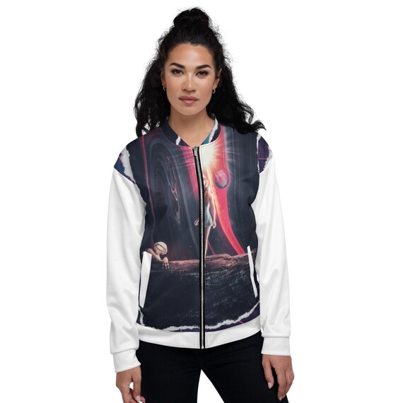 distortion bomber jacket