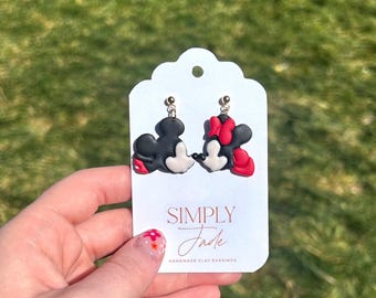 Kissing mouse earrings