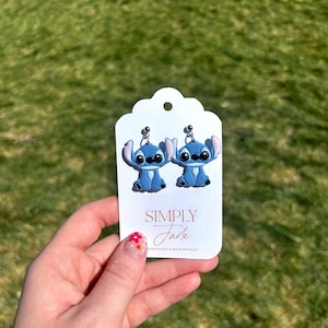 Stitch clay earrings